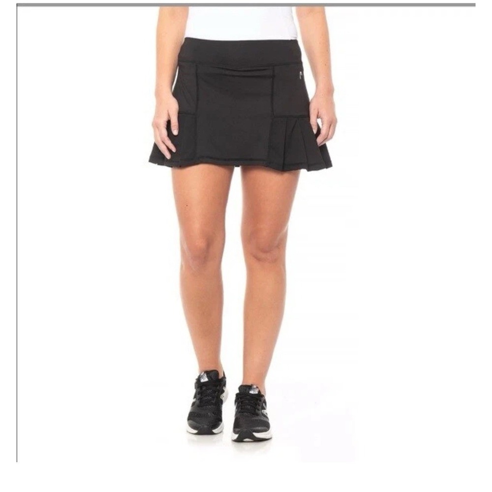 Head Women's Black Skort Skirt Athletic Gym Tennis Pickleball Golf Size M NWT